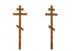 Крест прямой с декором состаренный