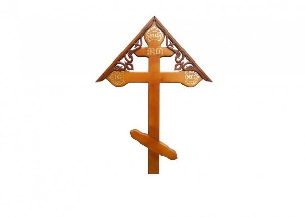 Крест на могилу Фигурный с крышкой