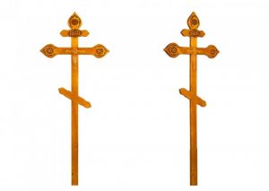 Крест на могилу Фигурный с орнаментом светлый