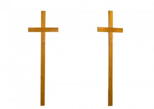 Крест на могилу Католический светлый