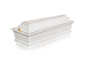 гроб детский 4 грани белый